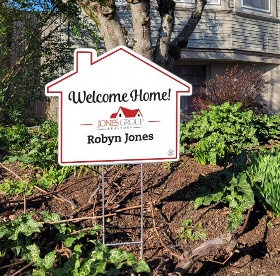 House-Shaped Yard Sign